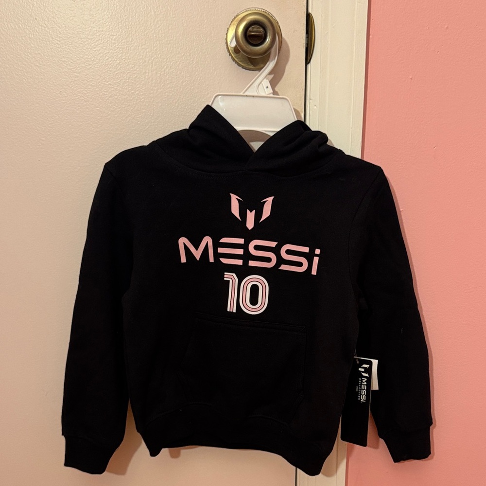 Kids Black Messi Hoodie